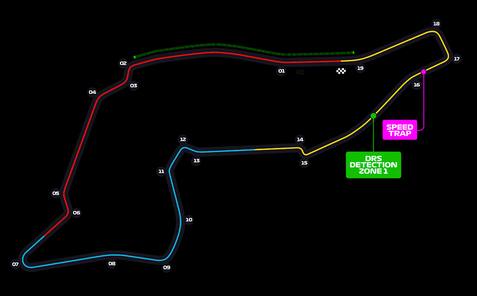 Mapka okruhu Emilia-Romagna (IMOLA)